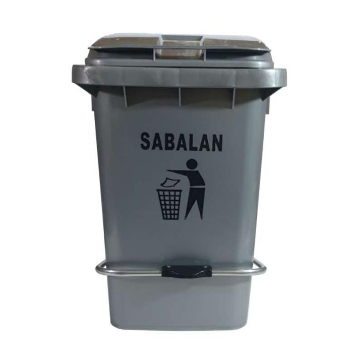 سطل زباله سبلان مدل پدال فلزی کد 60L